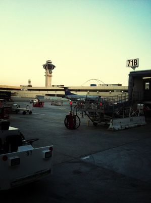 At the terminal at United Terminal at LAX by Matthew Kitchen