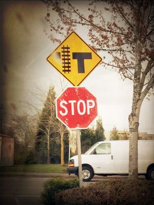 Signs at TriMet Beaverton Transit Center by Patrick D