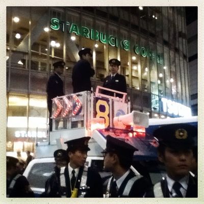 police at 東急 田園都市線 渋谷駅 by Calton Bolick