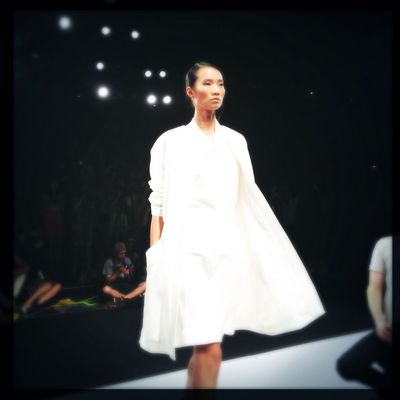 Catching a show at Mercedes Benz New York Fashion Week by Edward Garou