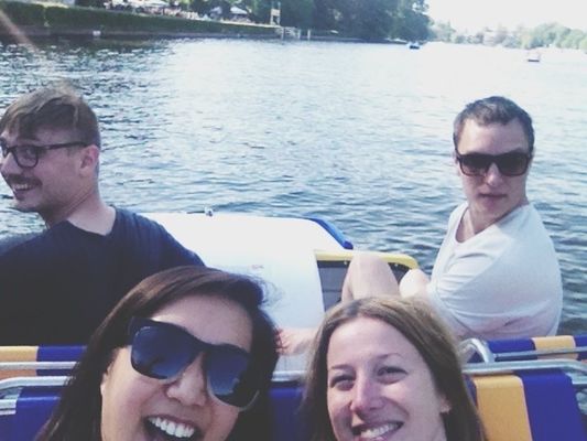 On a boat at Treptower Park by Stephanie