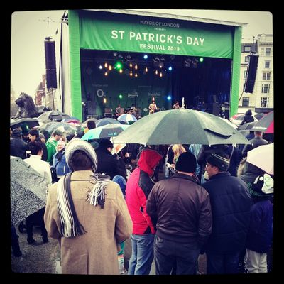 St Patrick's Day at Trafalgar Square by Garry Knight