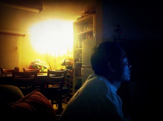 Watching a movie at home by Steven Milou
