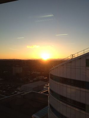 sunset at Queen Elizabeth Hospital (QEHB) by Toni