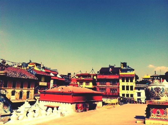 Enjoying the View at Kathmandu, Nepal by Elizabeth Evans