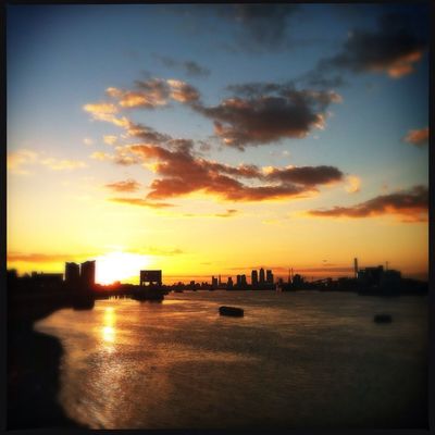sunset at Royal Arsenal Riverside by Tig