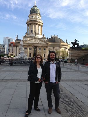 Mother and son at Gendarmenmarkt by Hikmat Rizk
