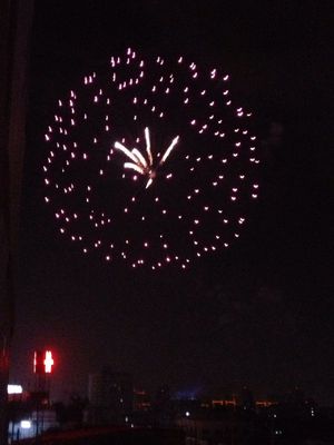Fireworks at Latphrao Rd, Bkk by Ing