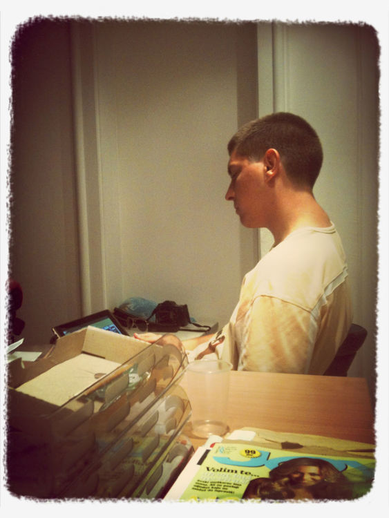 Working hard at Exit Festival HQ by Miloš Grubač