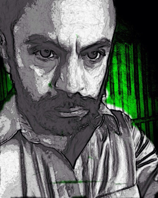 self portrait in Playas de Rosarito by lobobobo
