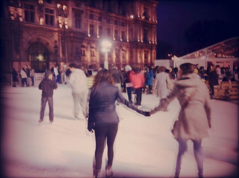 ice skating at Hotel de Ville by Tatiana Saadé