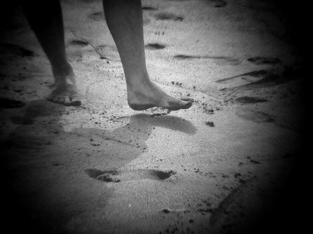 blackandwhite at Playa de las canteras by Akram Muti