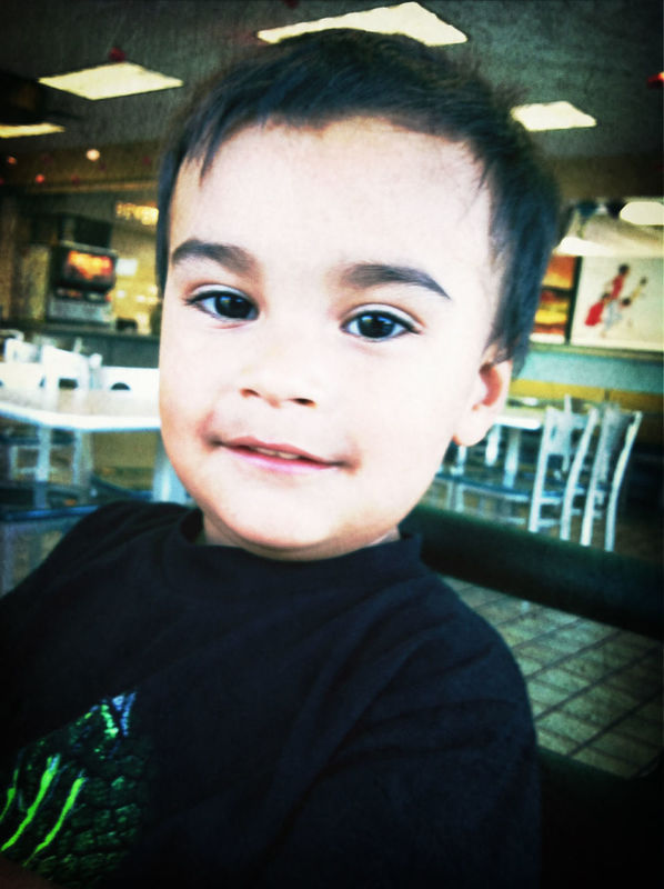 my nephew at McDonald's (Chevron, Lakewood) by Briana Becerra