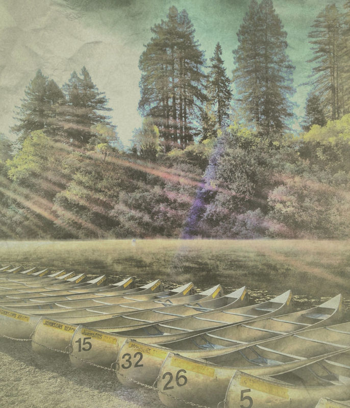 painting at City of Guerneville by Louis Mattarelli