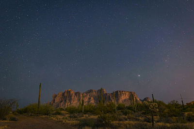 Scenic view of star field against sky