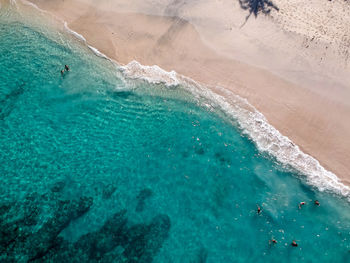 High angle view of sea shore