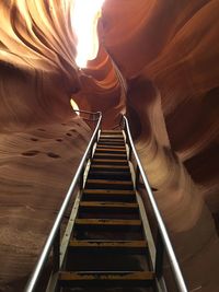 Staircase in cave