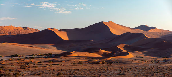 Scenic view of desert against sky