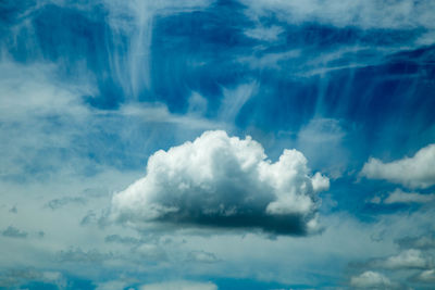 Low angle view of clouds in sky