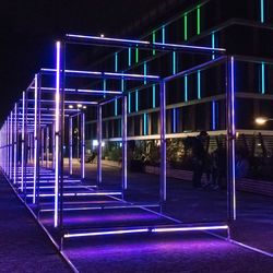 Light trails in city at night