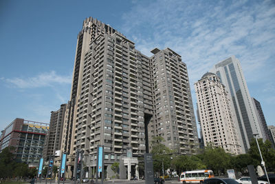 Low angle view of buildings against sky