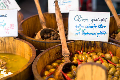 Close-up of vegetables for sale in market