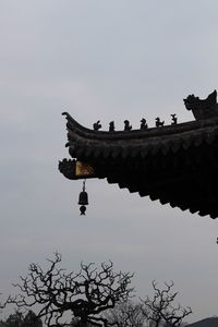 Low angle view of temple against clear sky