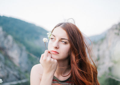 Portrait of a beautiful young woman