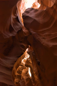 Low angle view of rock formation