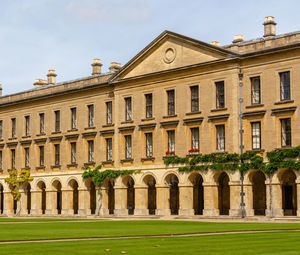 Low angle view of historical building against sky