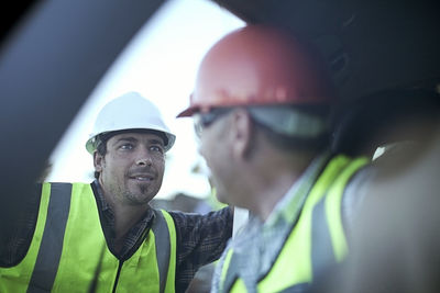 Man working at construction site