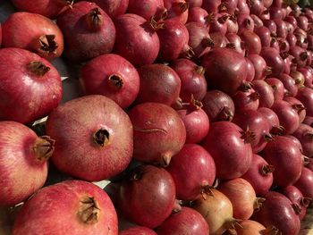 Full frame shot of apples for sale at market stall