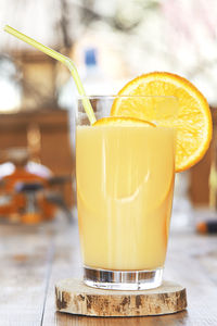 Close-up of drink on table