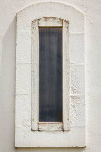 Closed door of building