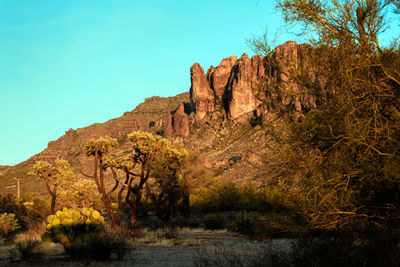 Rock formations on landscape