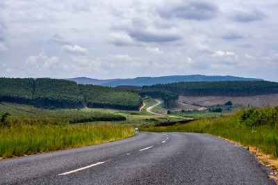 Scenic view of road amidst landscape