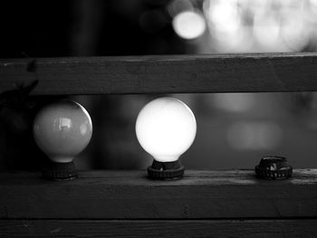 Close-up of illuminated lamp