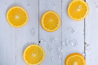 Close-up of drink against orange background