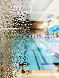 Close-up of wet window