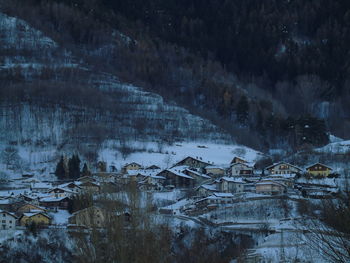 Scenic view of frozen lake during winter