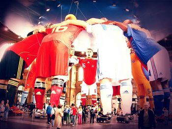 People enjoying at night