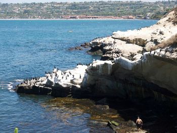 Rocks in sea