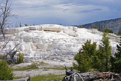 Scenic view of rocky landscape against sky