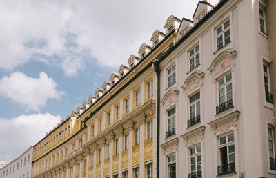 Low angle view of residential building against sky