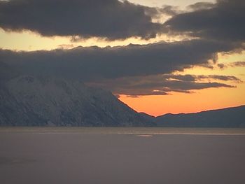 Scenic view of dramatic sky over landscape