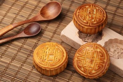 Close-up of food on table