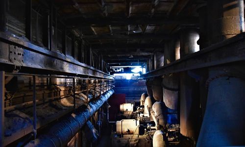 Interior of illuminated building