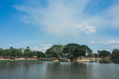 Scenic view of river against sky