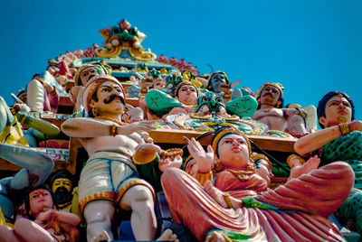 Statues on temple roof