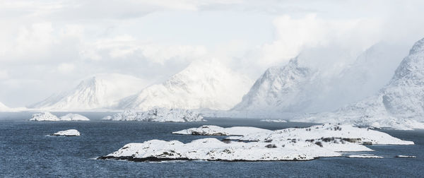 Rocky coast at winter